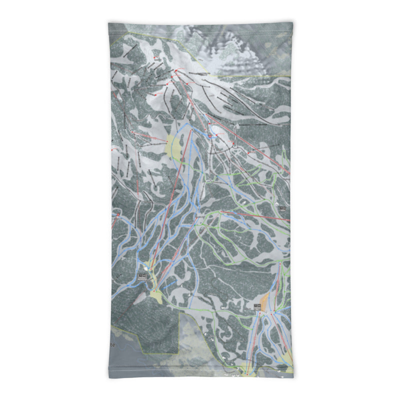 Crested Butte, Colorado Ski Trail Map Printed Neck Gaiter - Powderaddicts