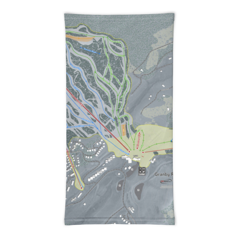 Granby Ranch, Colorado Ski Trail Map Printed Neck Gaiter - Powderaddicts