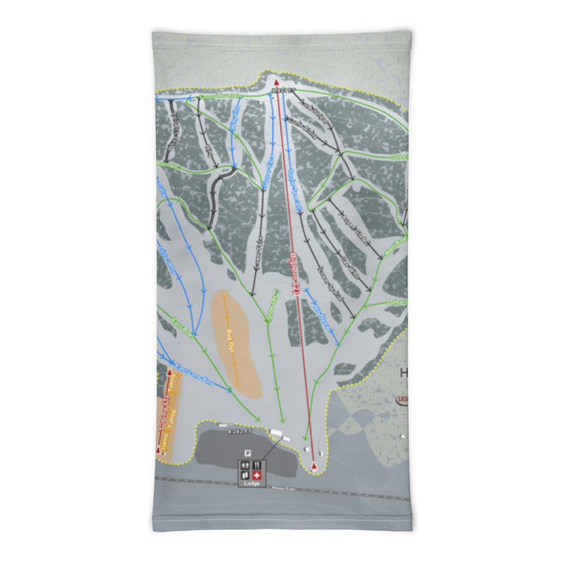 Hesperus, Colorado Ski Trail Map Printed Neck Gaiter | Powderaddicts