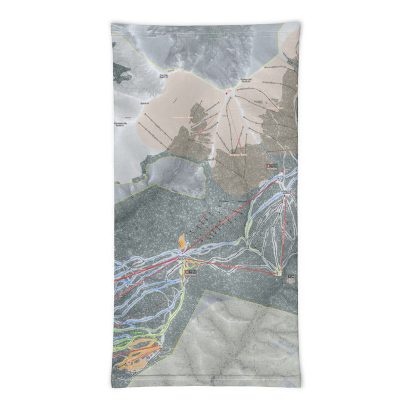 Keystone, Colorado Ski Trail Map Printed Neck Gaiter - Powderaddicts