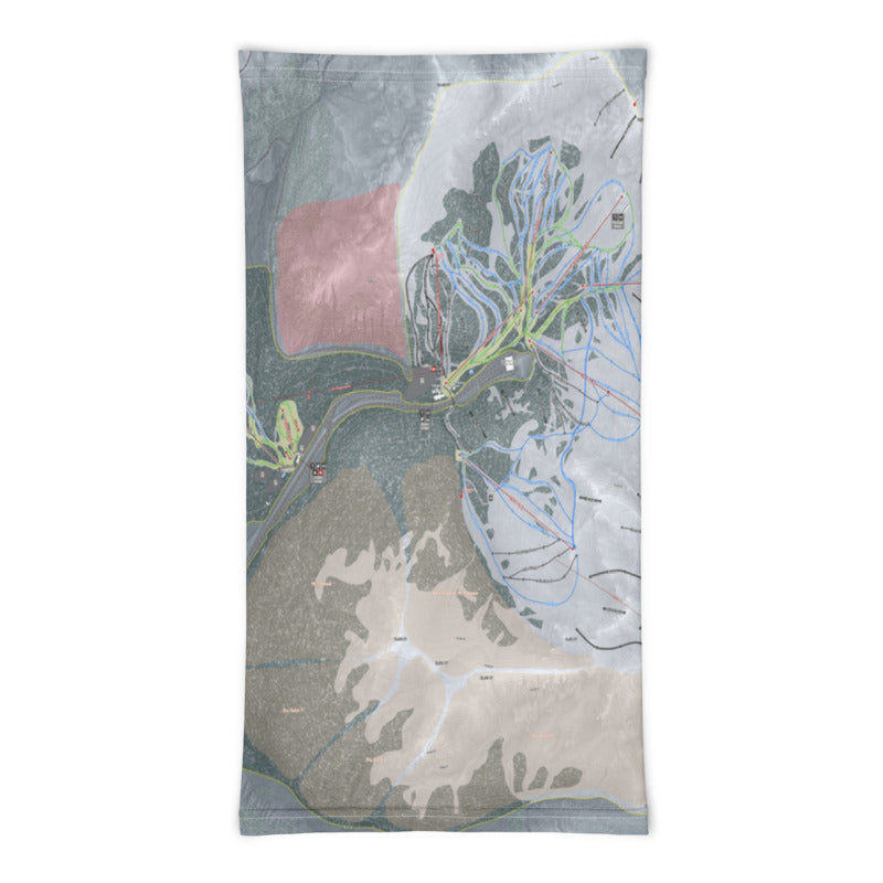 Loveland, Colorado Ski Trail Map Printed Neck Gaiter - Powderaddicts