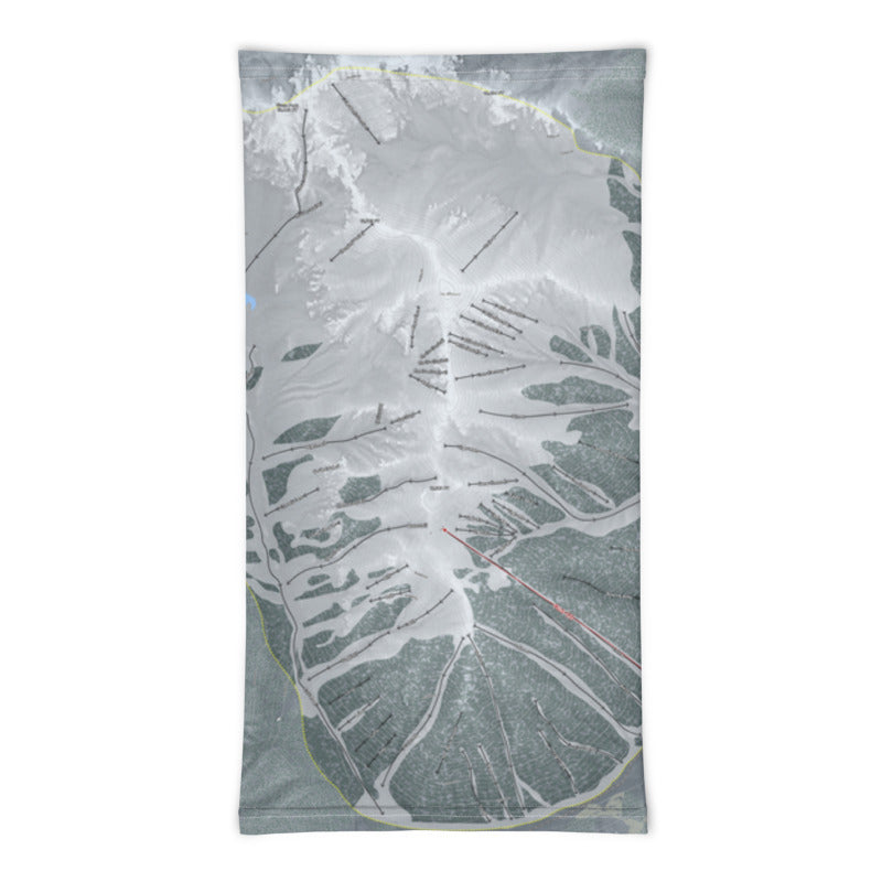 Silverton Mountain, Colorado Ski Trail Map Printed Neck Gaiter - Powderaddicts