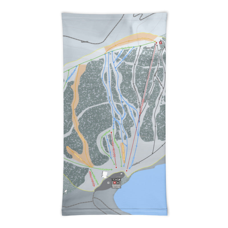 Meadowlark, Wyoming Ski Trail Map Printed Neck Gaiter - Powderaddicts