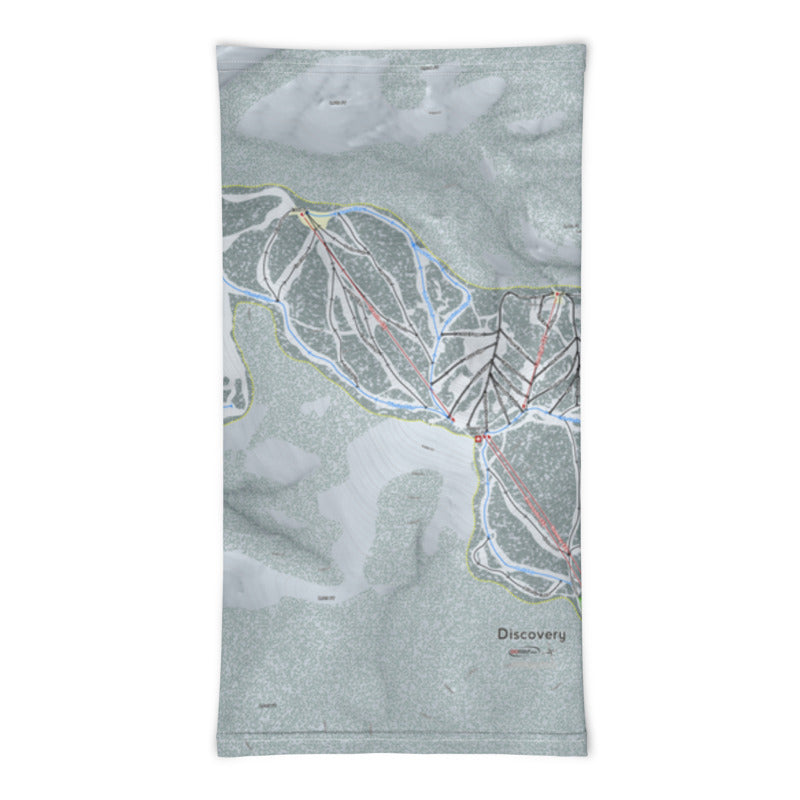 Discovery, Montana Ski Trail Map Printed Neck Gaiter - Powderaddicts