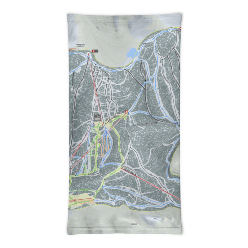 Red Lodge, Montana Ski Trail Map Printed Neck Gaiter - Powderaddicts