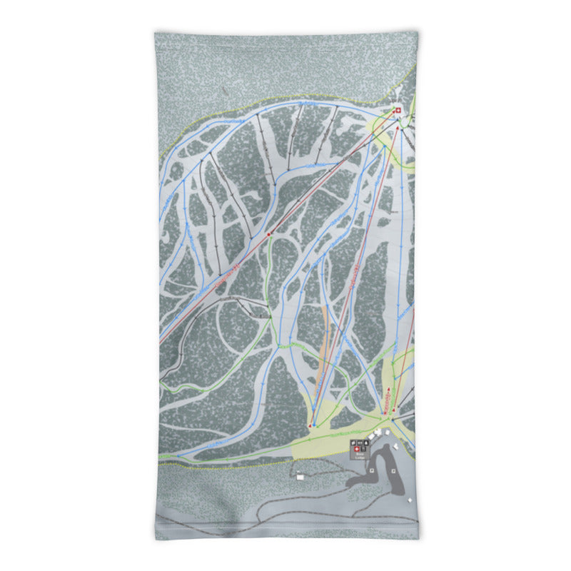 Showdown, Montana Ski Trail Map Printed Neck Gaiter - Powderaddicts