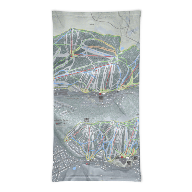 Holiday Valley Combo, New York Ski Trail Map Printed Neck Gaiter - Powderaddicts