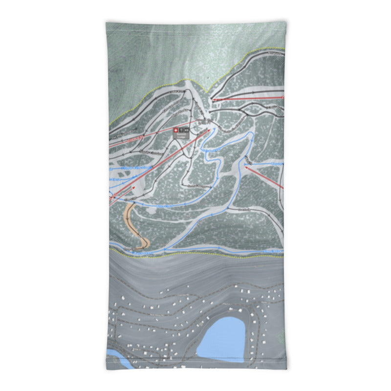 Hunter Mountain, New York Ski Trail Map Printed Neck Gaiter - Powderaddicts