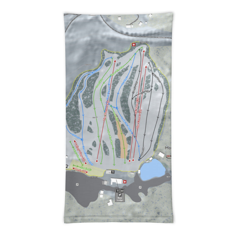 Mount Peter, New York Ski Trail Map Printed Neck Gaiter - Powderaddicts