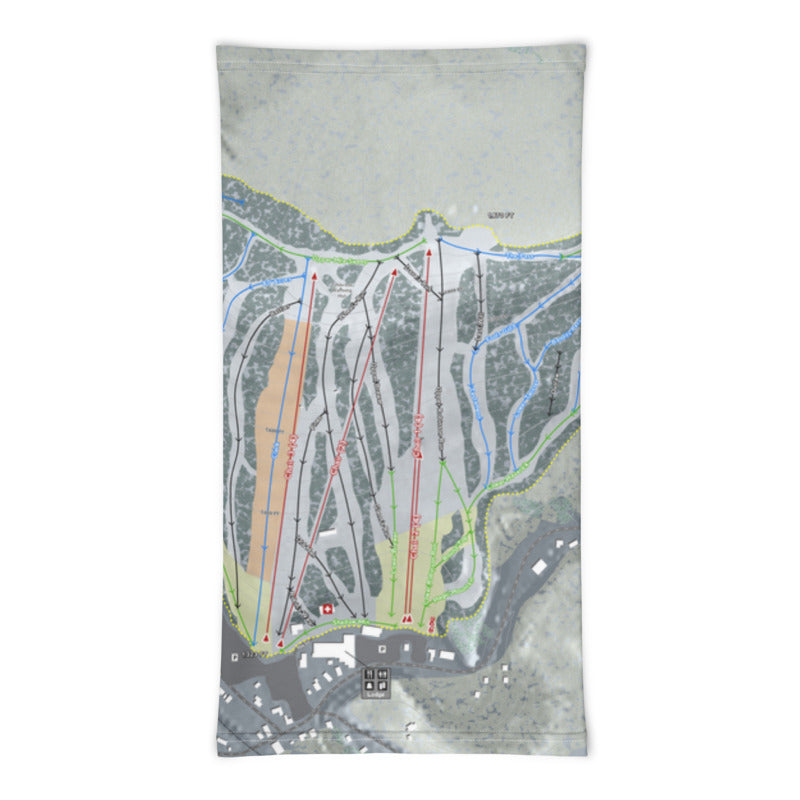 Swain, New York Ski Trail Map Printed Neck Gaiter - Powderaddicts