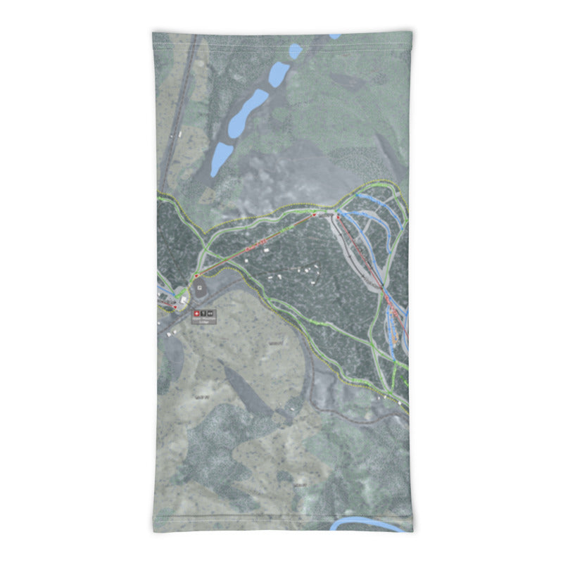 Titus Mountain, New York Ski Trail Map Printed Neck Gaiter - Powderaddicts