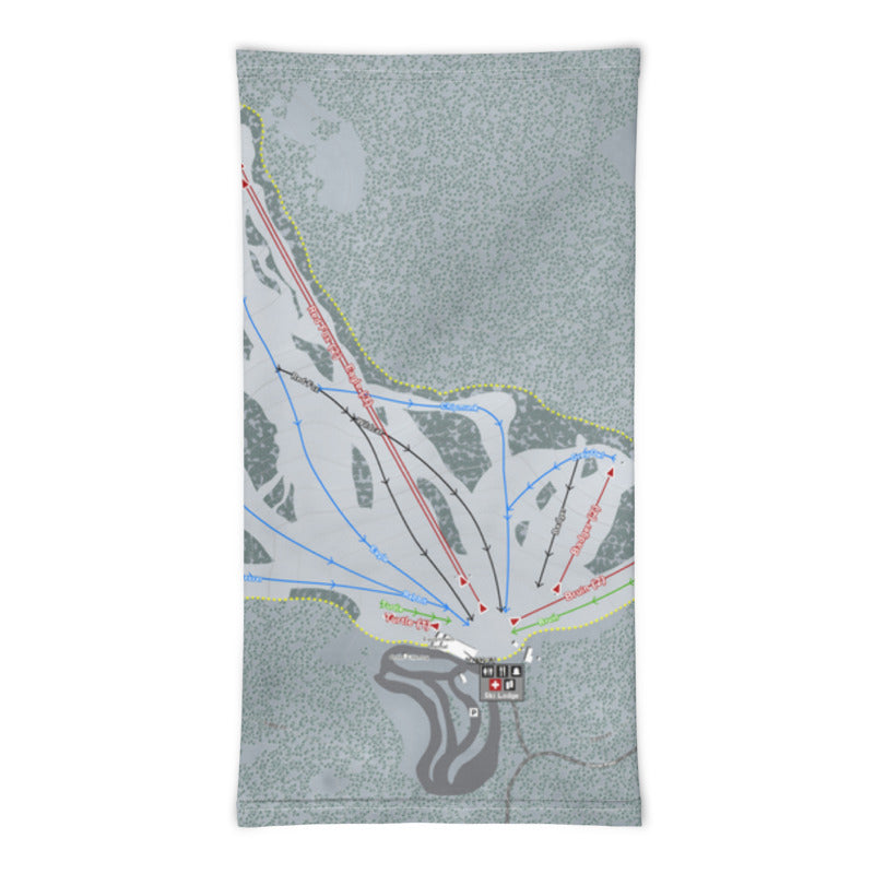 Badger Pass, California Ski Trail Map Printed Neck Gaiter - Powderaddicts