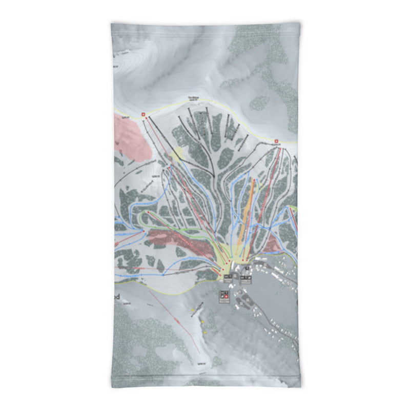 Kirkwood, California Ski Trail Map Printed Neck Gaiter - Powderaddicts