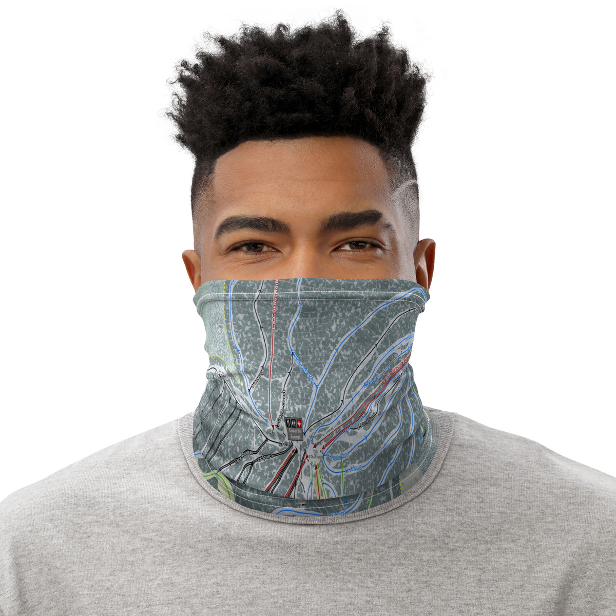 MONT SAINTE-ANNE, QUEBEC SKI TRAIL MAP Neck Gaiter