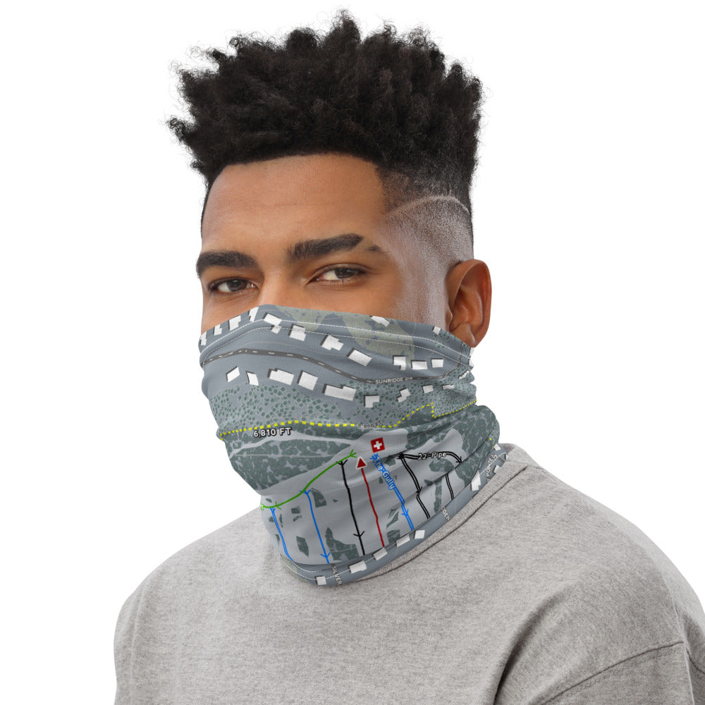 Woodward Park City, Utah Ski Trail Map Printed Neck Gaiter - Powderaddicts