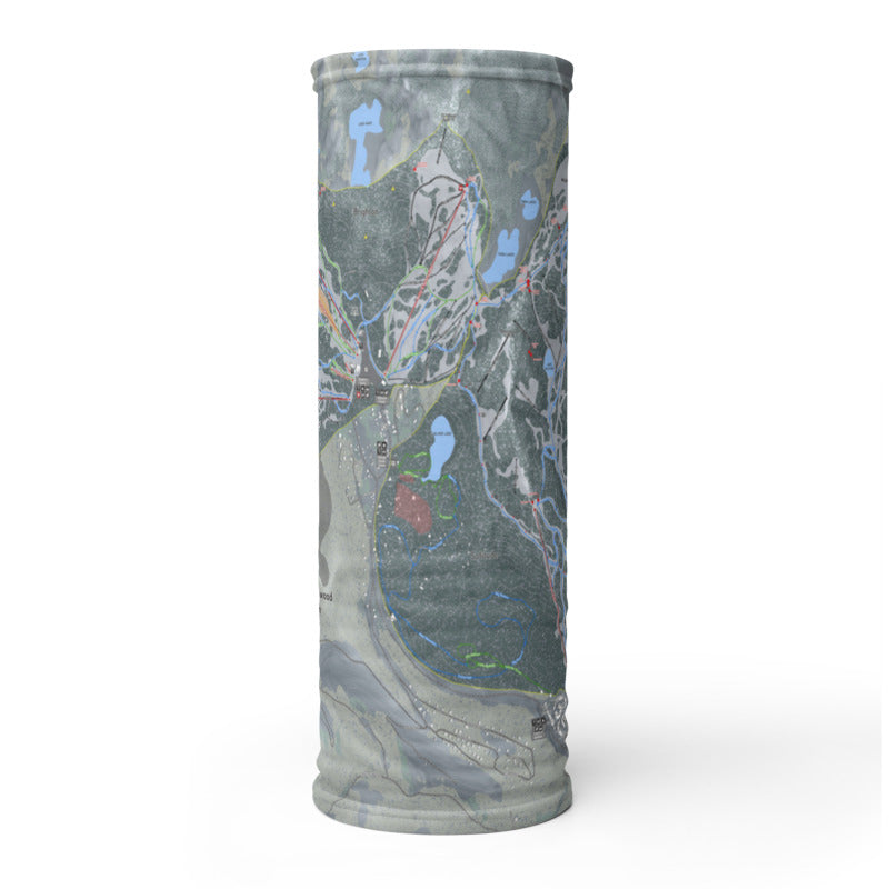 Big Cottonwood Canyon, Utah Ski Trail Map Printed Neck Gaiter - Powderaddicts