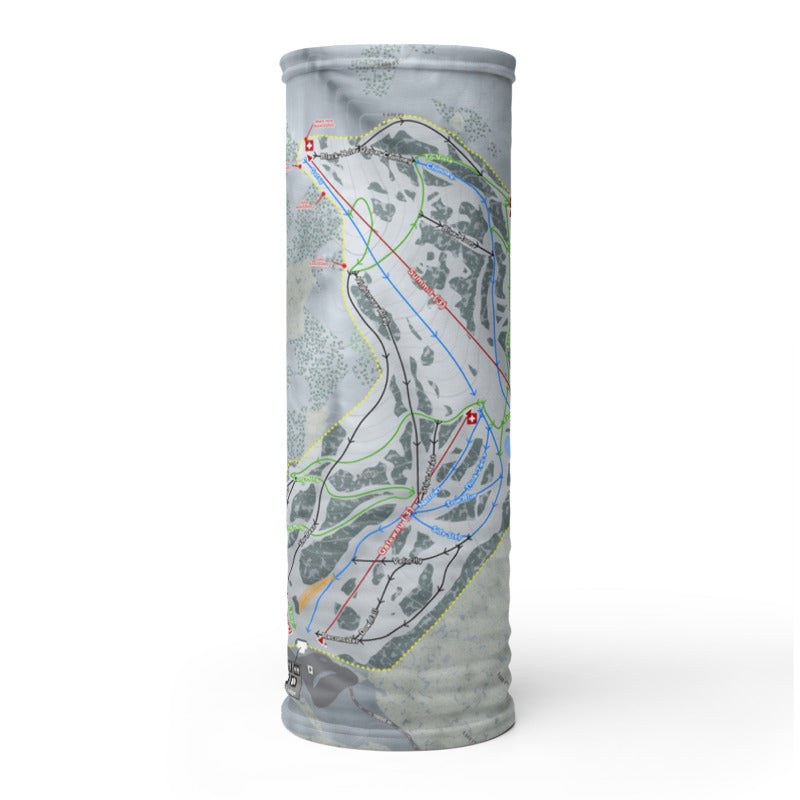 Cherry Peak, Utah Ski Trail Map Printed Neck Gaiter - Powderaddicts