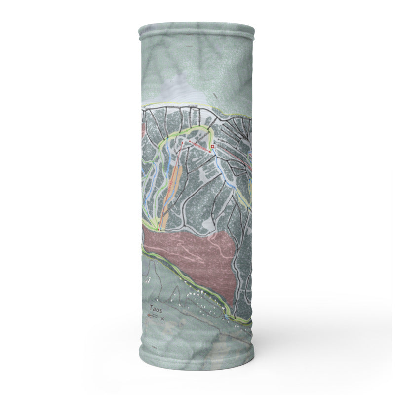 Taos, New Mexico Ski Trail Map Printed Neck Gaiter - Powderaddicts