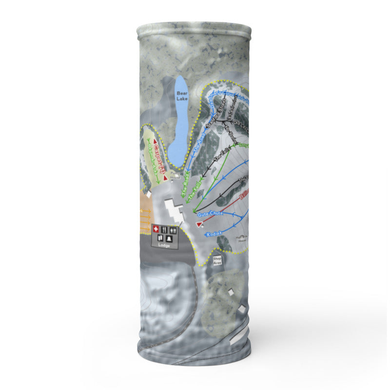 Great Bear, South Dakota Ski Trail Map Printed Neck Gaiter - Powderaddicts