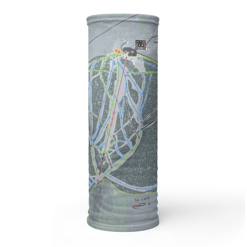 Ski Land, Alaska Ski Trail Map Printed Neck Gaiter - Powderaddicts