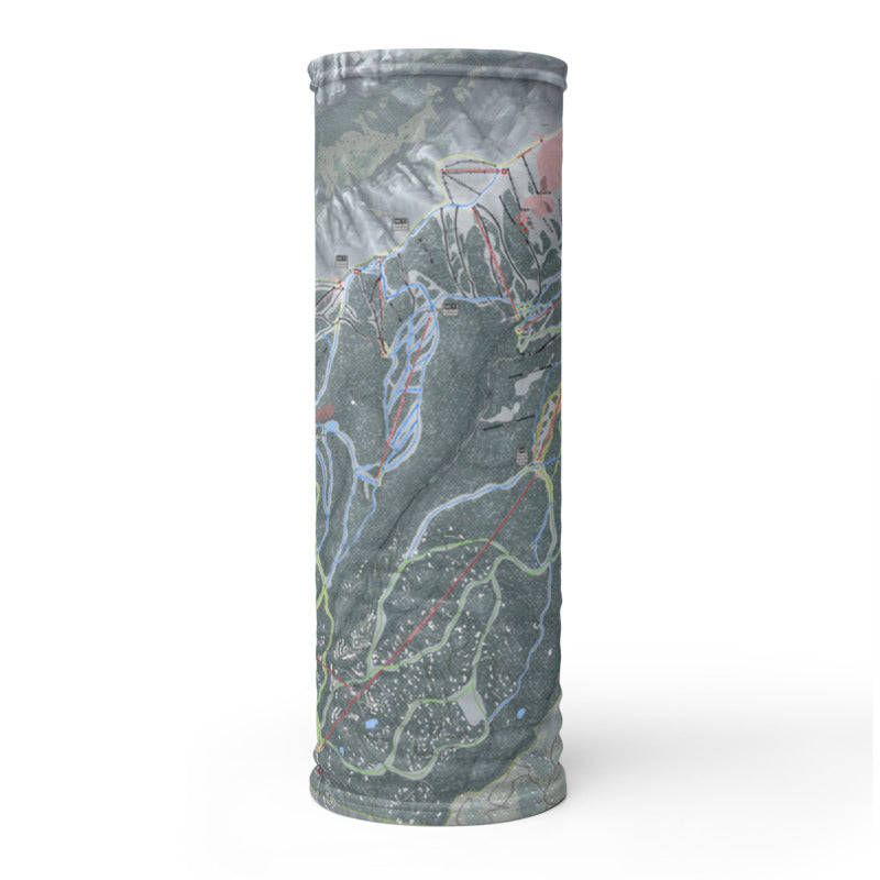 Telluride, Colorado Ski Trail Map Printed Neck Gaiter - Powderaddicts