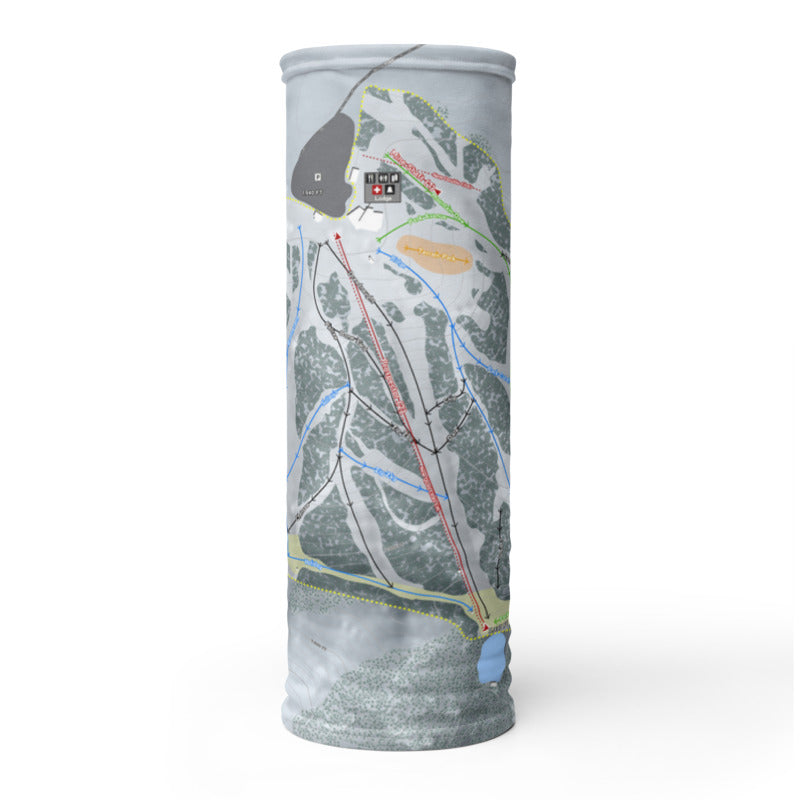 Hogadon, Wyoming Ski Trail Map Printed Neck Gaiter - Powderaddicts