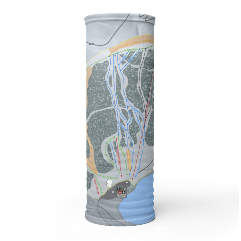 Meadowlark, Wyoming Ski Trail Map Printed Neck Gaiter - Powderaddicts