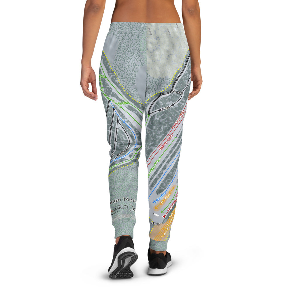 Hermon Mountain, Maine Ski Trail Map Women's Mid-Layer - Powderaddicts