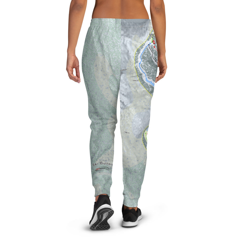 Ski Butternut, Massachusetts Ski Trail Map Women's Mid-Layer - Powderaddicts