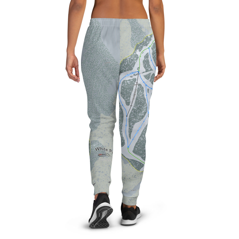 White Pine, Wyoming Ski Trail Map Women's Mid-Layer - Powderaddicts