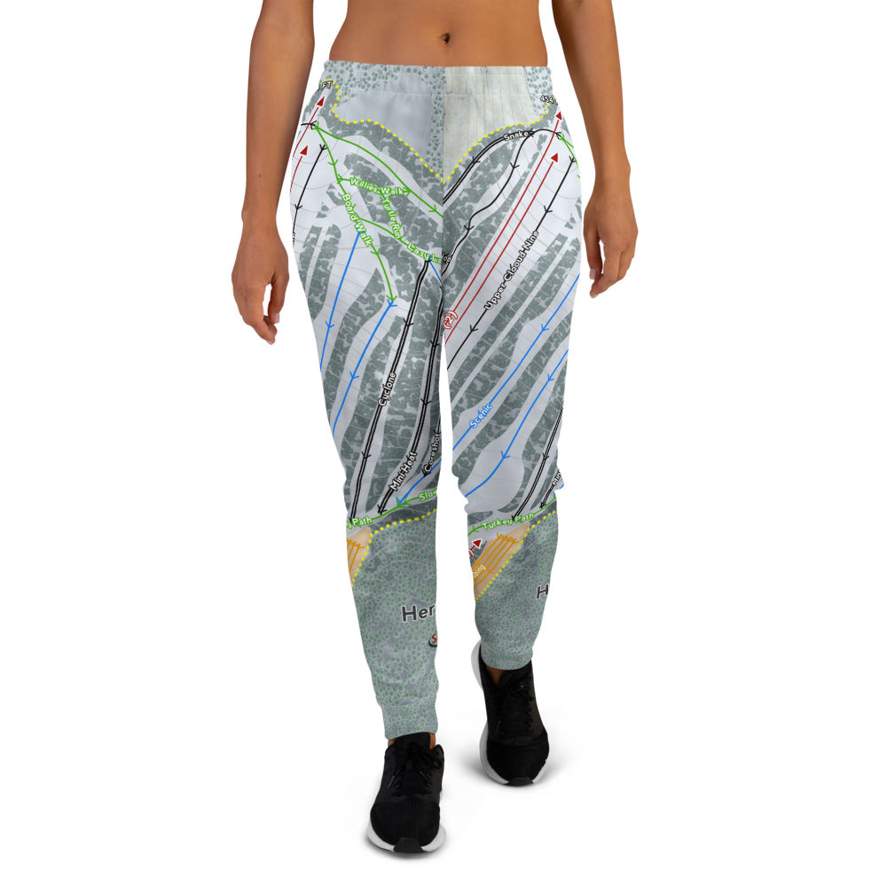 Hermon Mountain, Maine Ski Trail Map Women&#39;s Mid-Layer - Powderaddicts