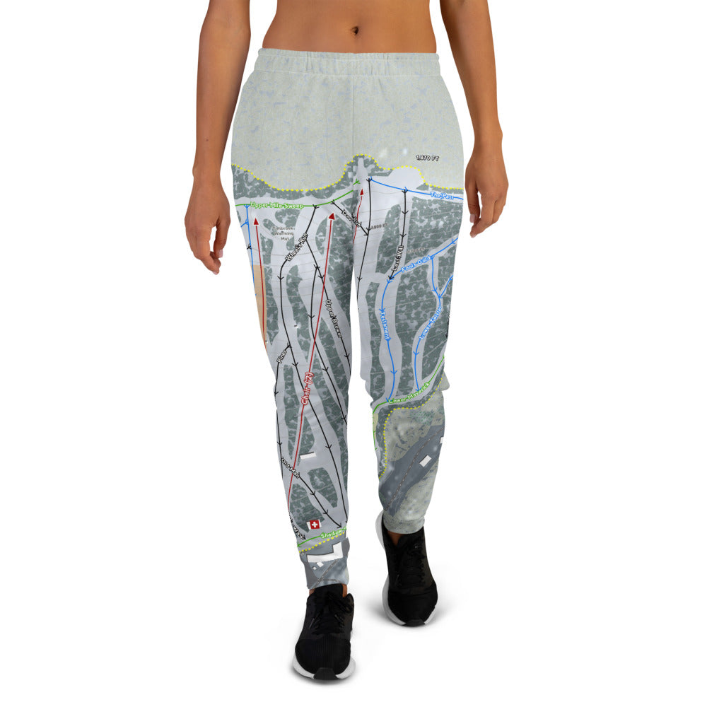 Swain, New York Ski Trail Map Women&#39;s Mid-Layer - Powderaddicts