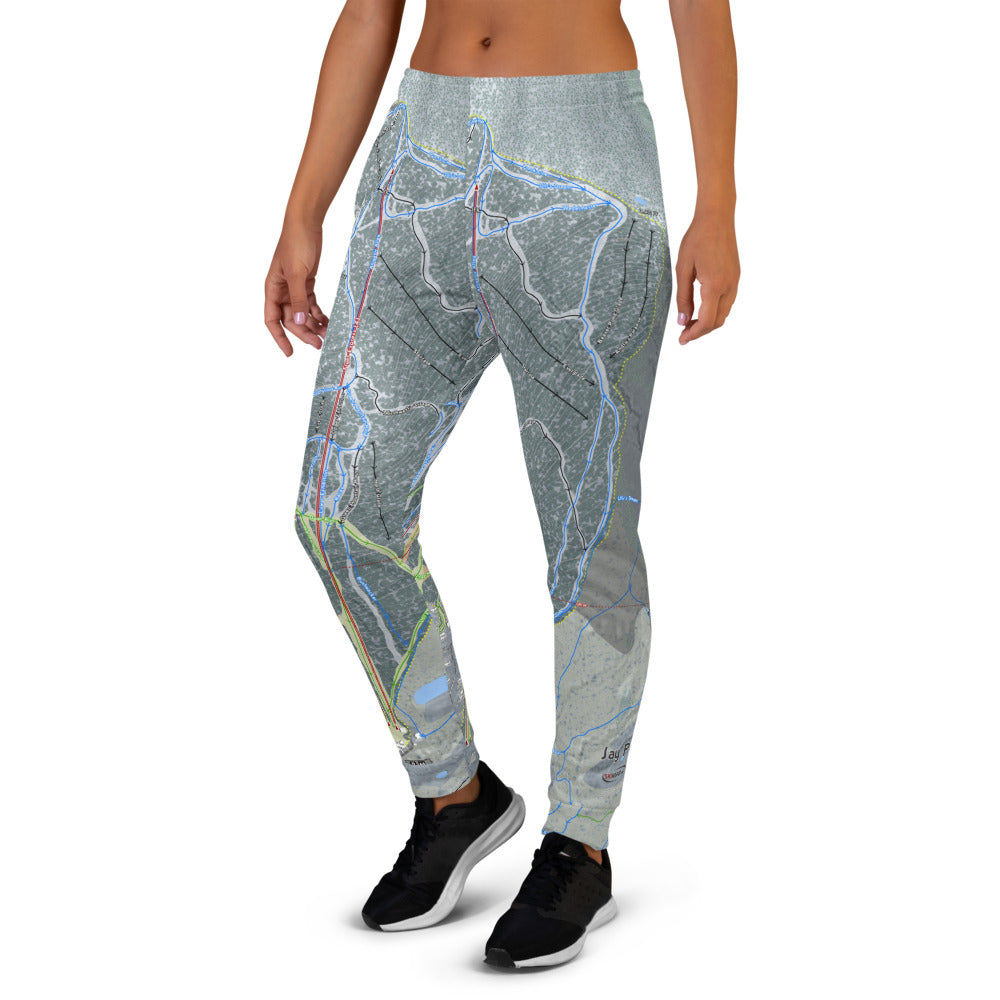 Jay Peak, Vermont Ski Trail Map Women's Mid-Layer - Powderaddicts