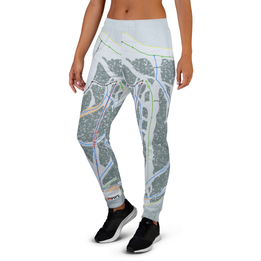 Pomerelle, Idaho Ski Trail Map Women's Mid-Layer - Powderaddicts