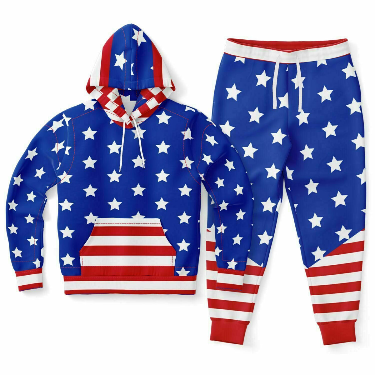 American Flag Hoodie and Jogger Set - Powderaddicts