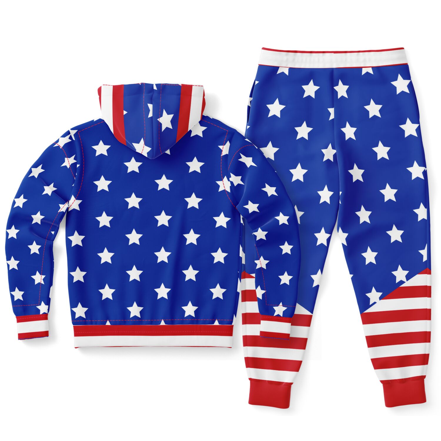 American Flag Hoodie and Jogger Set - Powderaddicts