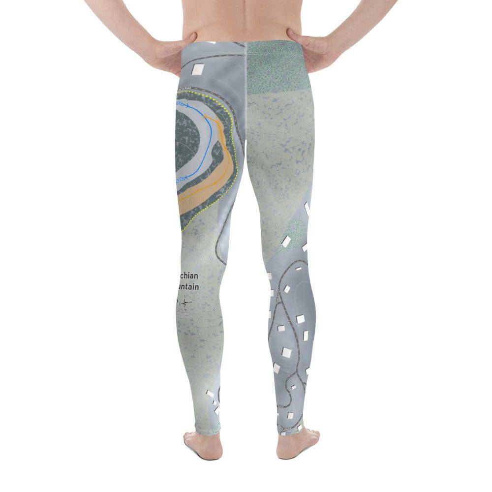 Appalachian Ski Mountain, North Carolina Ski Trail Map Men's Base Layer Bottom - Powderaddicts