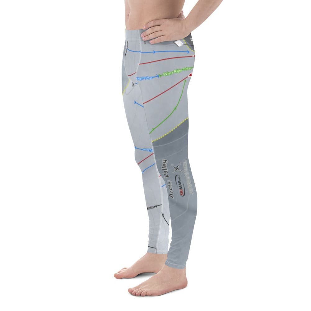 Arctic Valley, Alaska Ski Trail Map Men's Base Layer Bottom - Powderaddicts