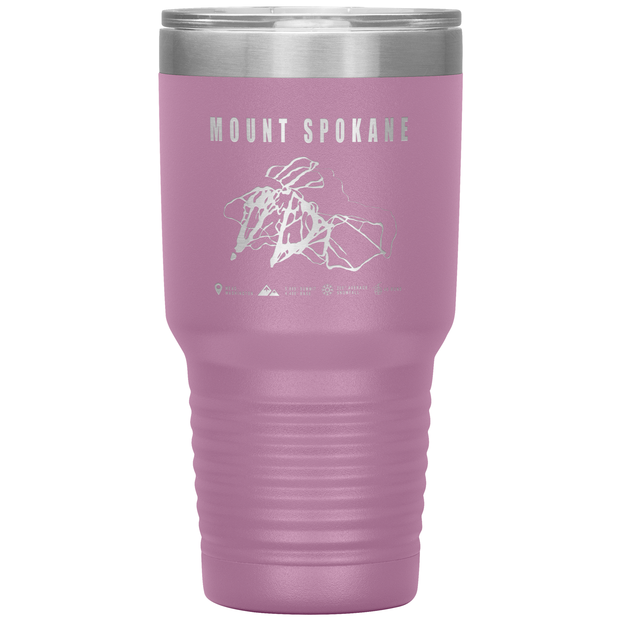 Stevens Pass, Washington Ski Trail Map 30oz Tumbler - Powderaddicts