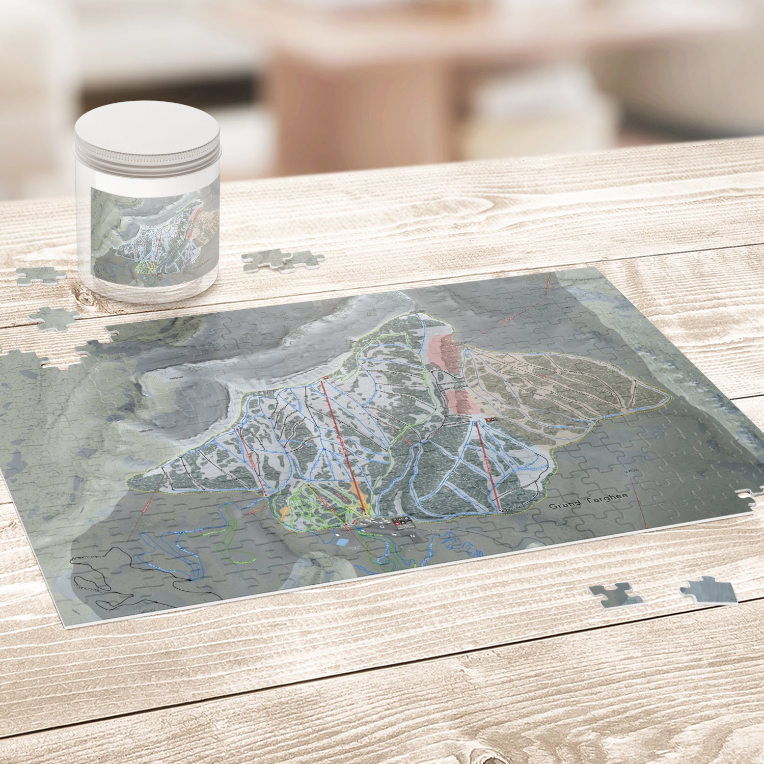 Grand Targhee, Wyoming Ski Trail Map Puzzle - Powderaddicts