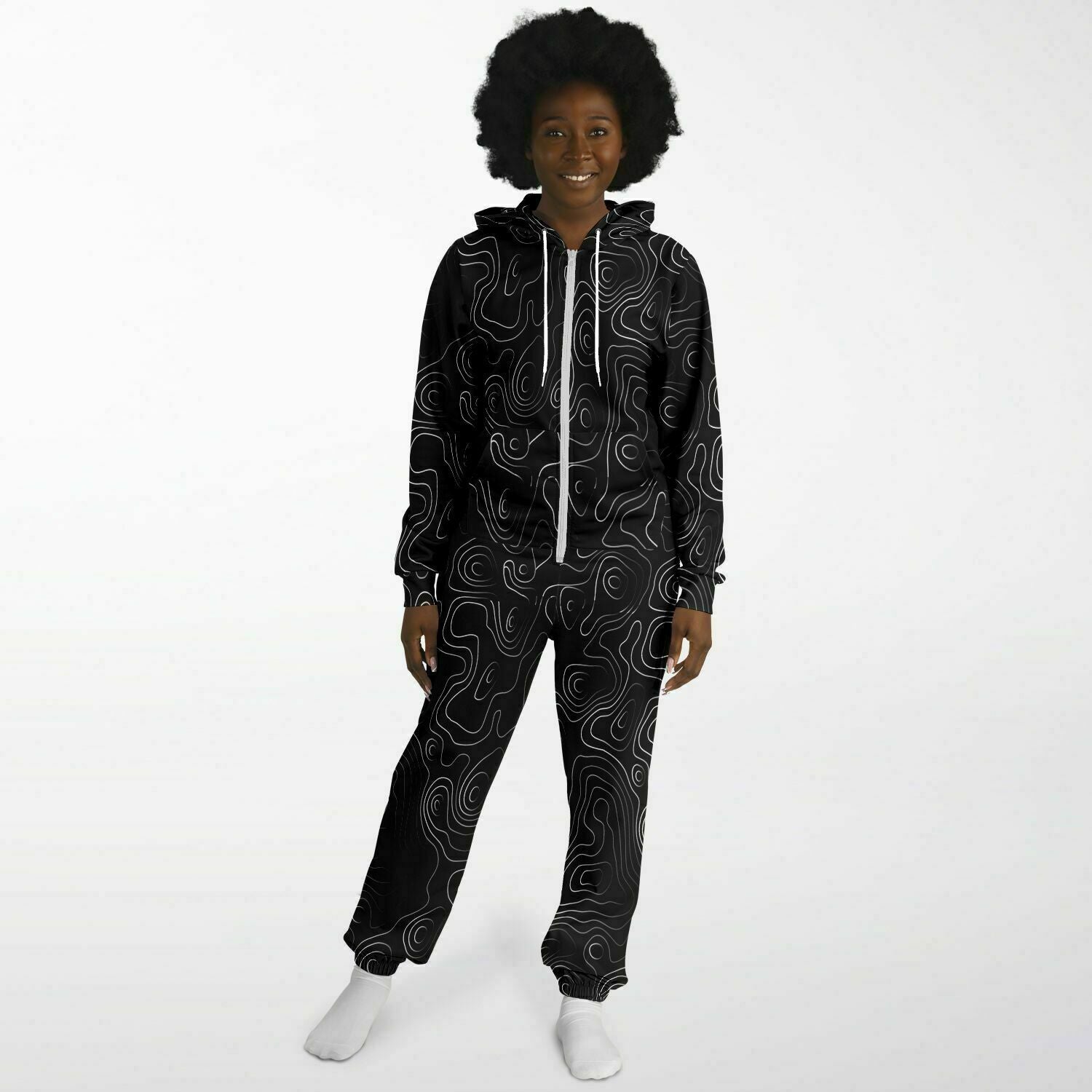 Black Topo Adult Unisex Jumpsuit