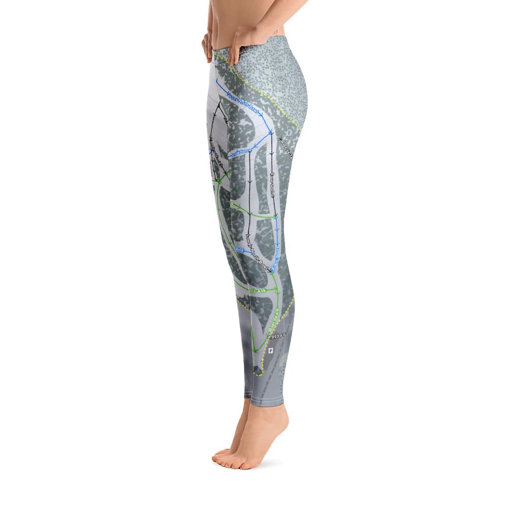 Bear Paw, Montana Ski Trail Map Women's Base Layer Bottom - Powderaddicts