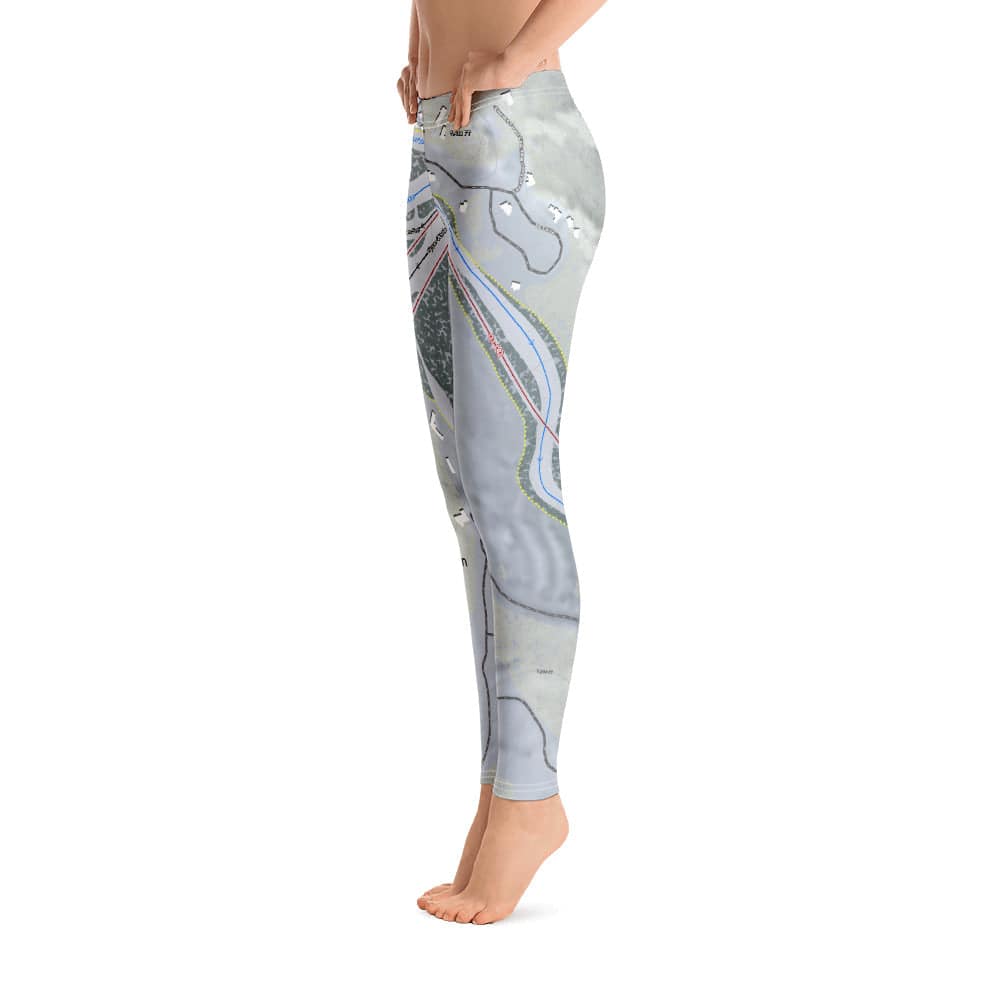 Beech Mountain, North Carolina Ski Trail Map Women's Base Layer Bottom - Powderaddicts