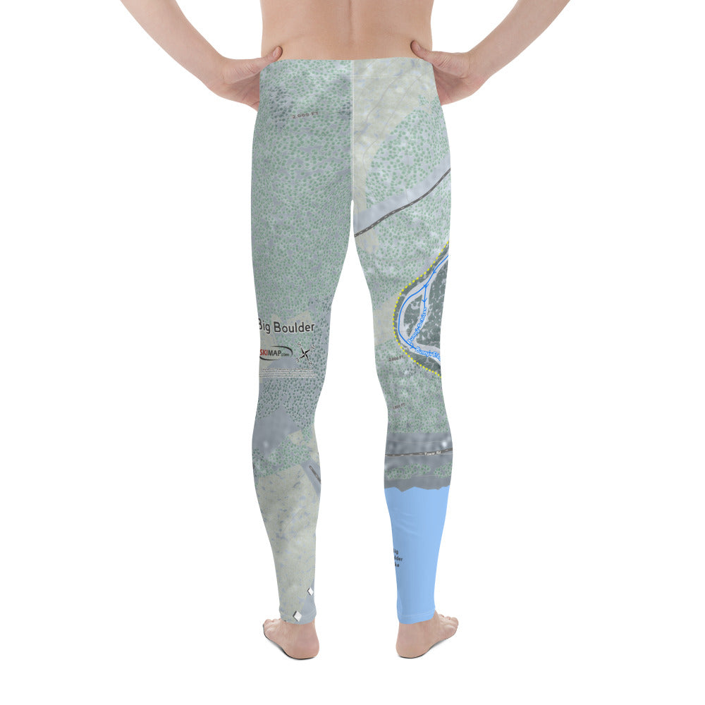 Big Boulder, Pennsylvania Ski Trail Map Men's Base Layer Bottom - Powderaddicts