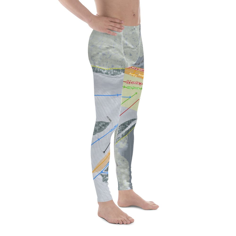 Birch Hill, Alaska Ski Trail Map Men's Base Layer Bottom - Powderaddicts