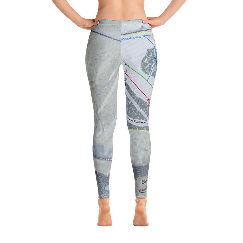 Birch Hill, Alaska Ski Trail Map Women&#39;s Base Layer Bottom - Powderaddicts