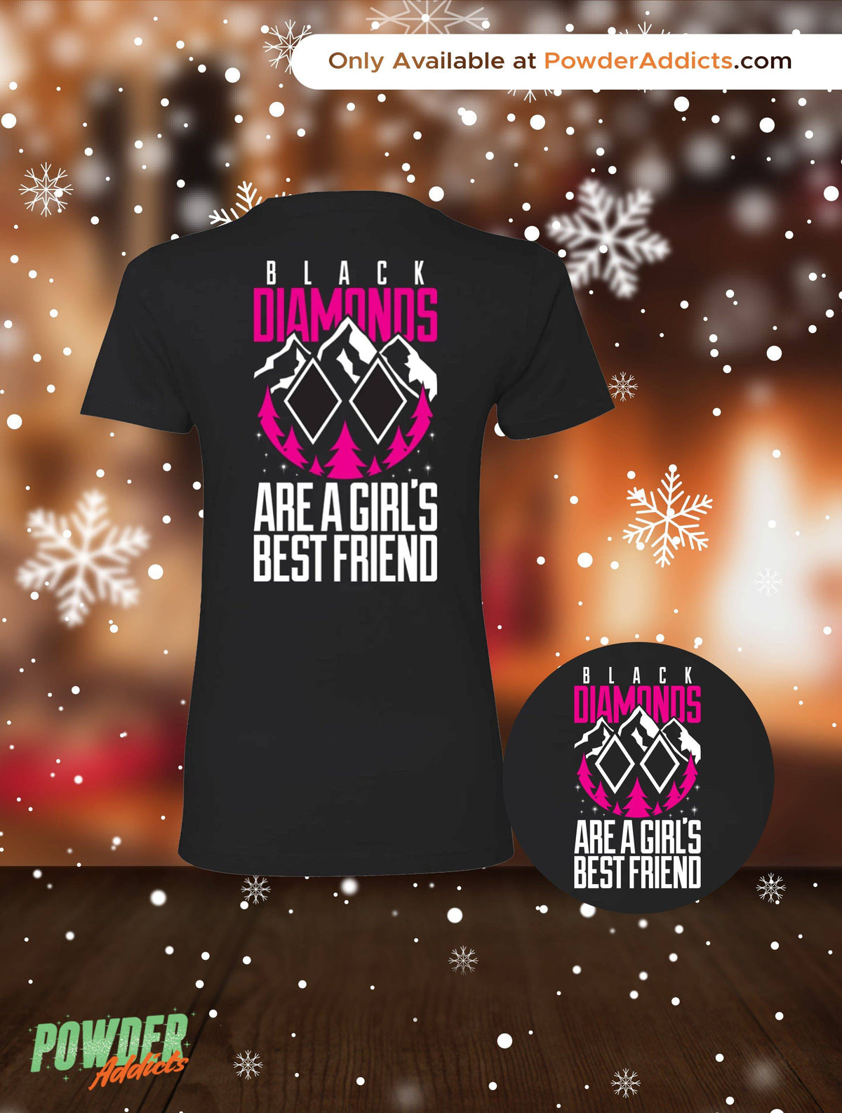 Black Diamonds Are Girl&#39;s Bestfriend V2 -Tees - Powderaddicts