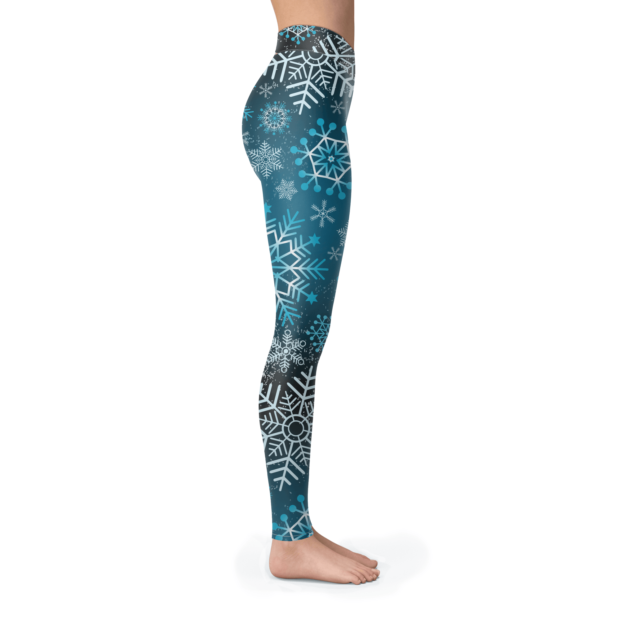 Blue Grunge Snow Leggings - Powderaddicts