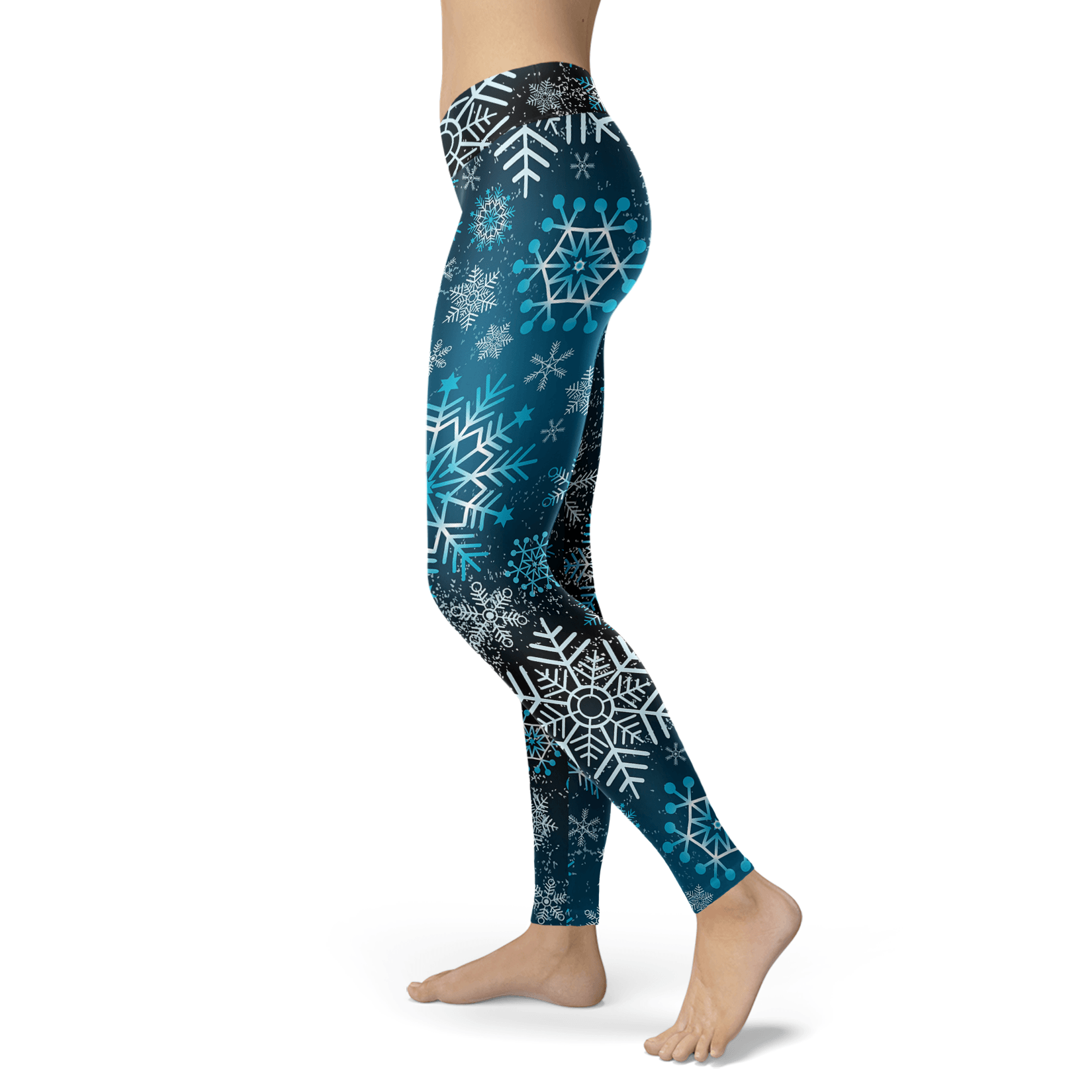 Blue Grunge Snow Leggings - Powderaddicts