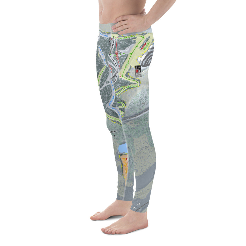 Blue Mountain, Pennsylvania Ski Trail Map Men's Base Layer Bottom - Powderaddicts